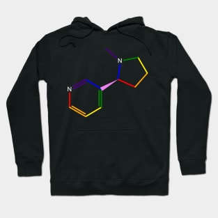 Nicotine Rainbow Molecule Chemistry Hoodie